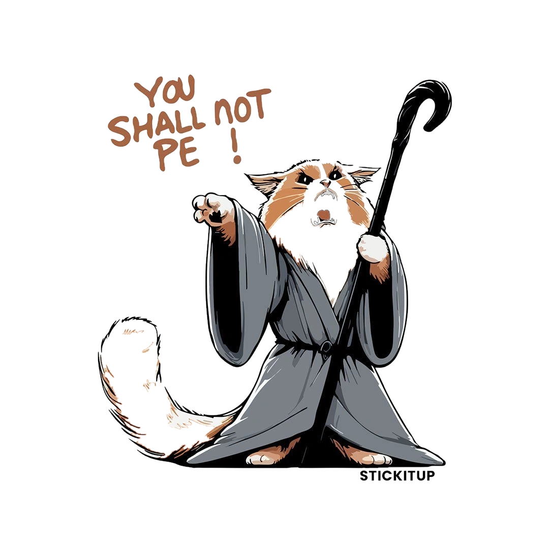 You Shall Not Pet Sticker
